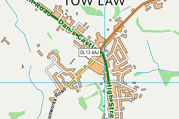 DL13 4AJ map - OS VectorMap District (Ordnance Survey)