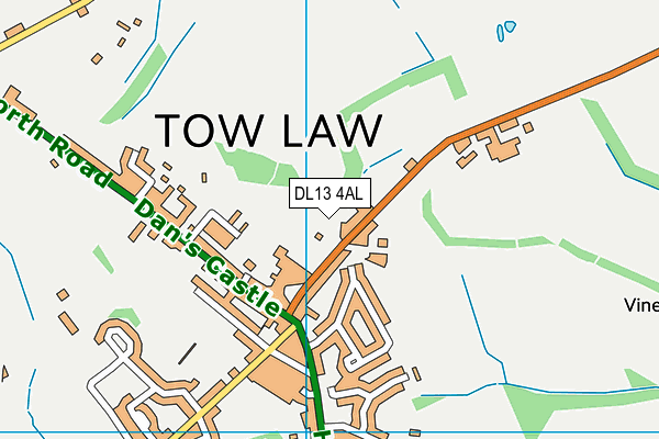 DL13 4AL map - OS VectorMap District (Ordnance Survey)