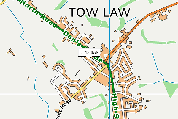 DL13 4AN map - OS VectorMap District (Ordnance Survey)