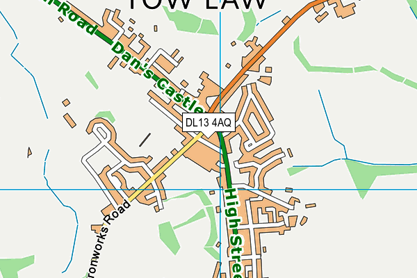 DL13 4AQ map - OS VectorMap District (Ordnance Survey)