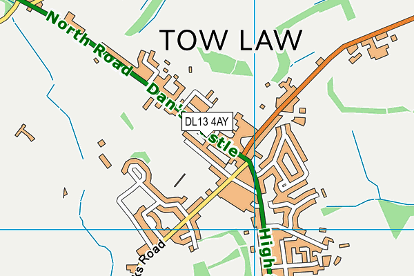 Tow Law Bmx Track map (DL13 4AY) - OS VectorMap District (Ordnance Survey)