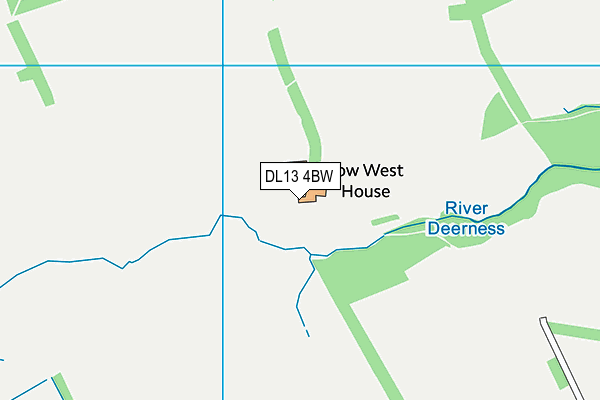 DL13 4BW map - OS VectorMap District (Ordnance Survey)