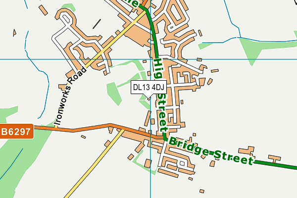 DL13 4DJ map - OS VectorMap District (Ordnance Survey)