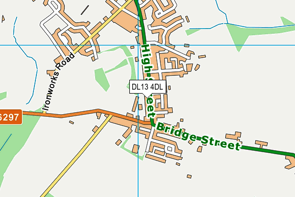 DL13 4DL map - OS VectorMap District (Ordnance Survey)