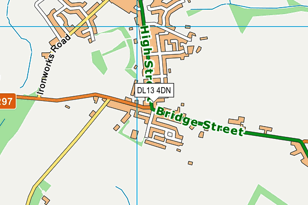 DL13 4DN map - OS VectorMap District (Ordnance Survey)