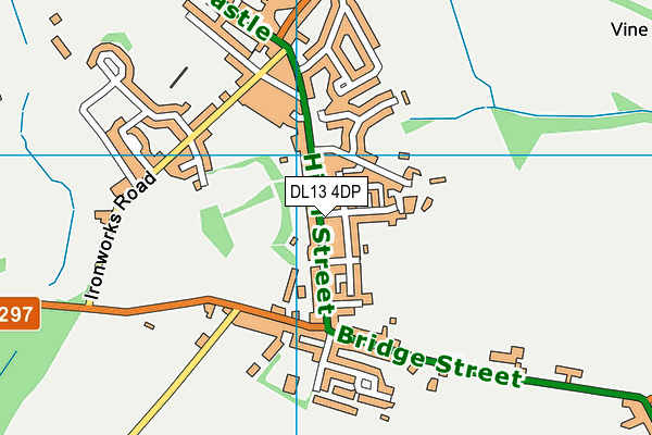 DL13 4DP map - OS VectorMap District (Ordnance Survey)