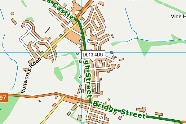 DL13 4DU map - OS VectorMap District (Ordnance Survey)