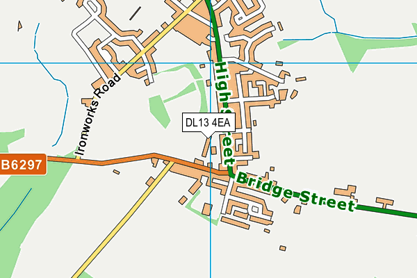 DL13 4EA map - OS VectorMap District (Ordnance Survey)
