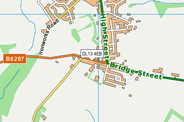 DL13 4EB map - OS VectorMap District (Ordnance Survey)