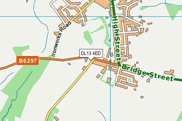 DL13 4ED map - OS VectorMap District (Ordnance Survey)