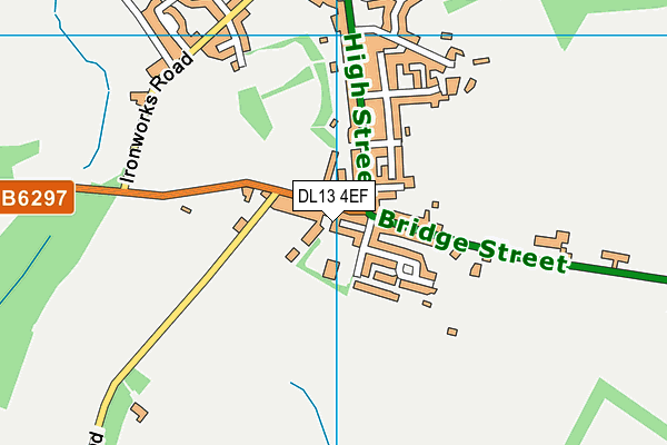 DL13 4EF map - OS VectorMap District (Ordnance Survey)