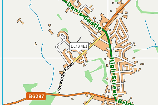 DL13 4EJ map - OS VectorMap District (Ordnance Survey)