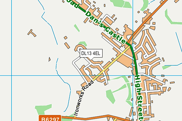 DL13 4EL map - OS VectorMap District (Ordnance Survey)