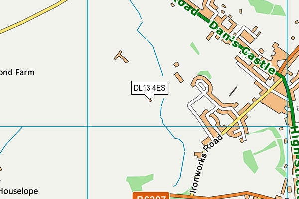 DL13 4ES map - OS VectorMap District (Ordnance Survey)