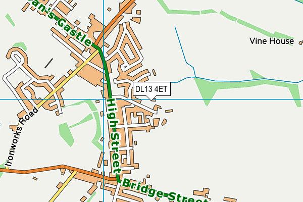 DL13 4ET map - OS VectorMap District (Ordnance Survey)