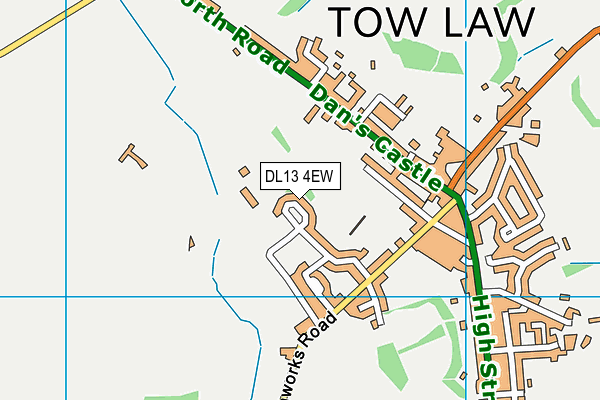 DL13 4EW map - OS VectorMap District (Ordnance Survey)
