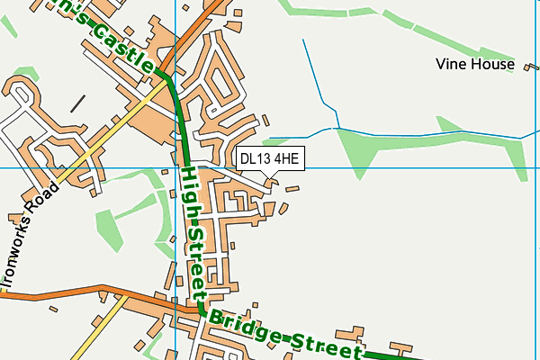 DL13 4HE map - OS VectorMap District (Ordnance Survey)