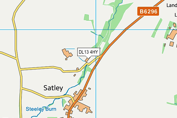 DL13 4HY map - OS VectorMap District (Ordnance Survey)