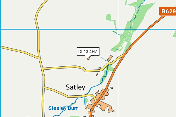 DL13 4HZ map - OS VectorMap District (Ordnance Survey)