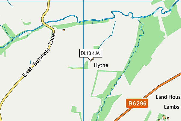 DL13 4JA map - OS VectorMap District (Ordnance Survey)