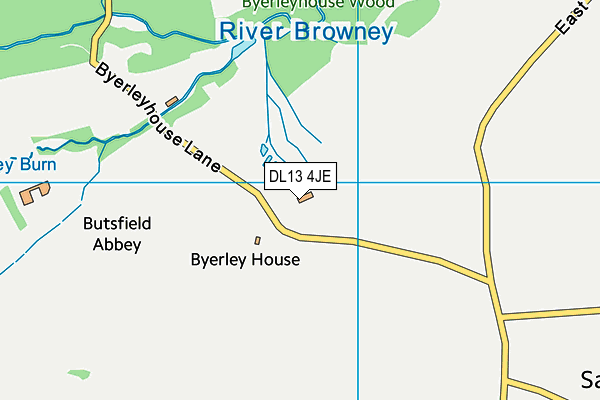 DL13 4JE map - OS VectorMap District (Ordnance Survey)