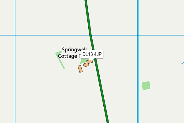 DL13 4JP map - OS VectorMap District (Ordnance Survey)