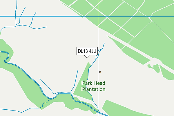 DL13 4JU map - OS VectorMap District (Ordnance Survey)