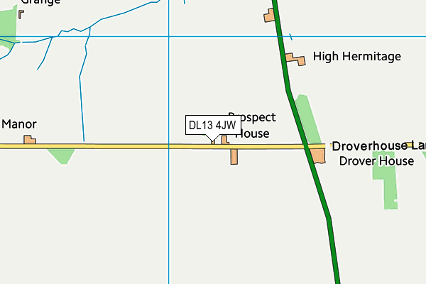 DL13 4JW map - OS VectorMap District (Ordnance Survey)