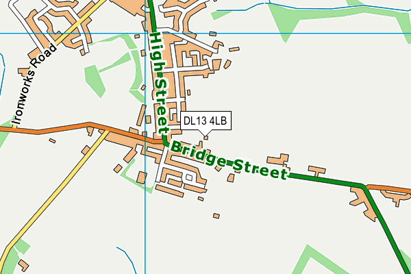 DL13 4LB map - OS VectorMap District (Ordnance Survey)