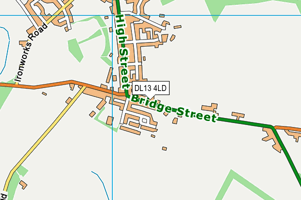 DL13 4LD map - OS VectorMap District (Ordnance Survey)