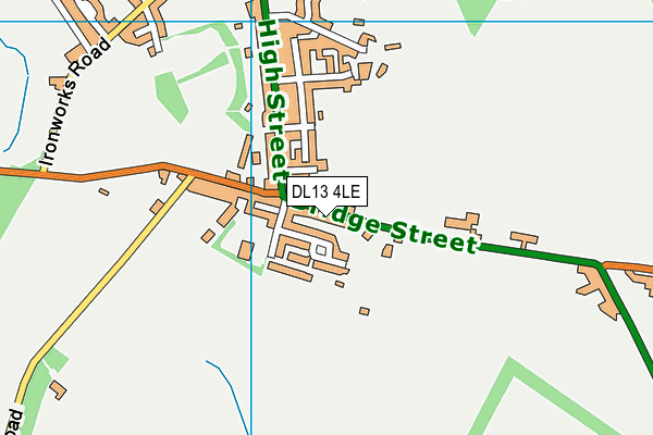 DL13 4LE map - OS VectorMap District (Ordnance Survey)