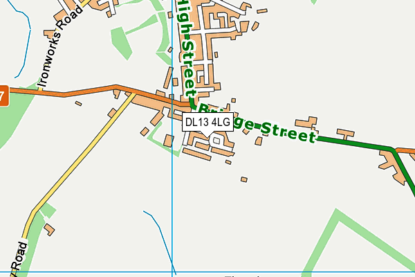 DL13 4LG map - OS VectorMap District (Ordnance Survey)