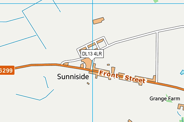 Sunniside Recreation Ground map (DL13 4LR) - OS VectorMap District (Ordnance Survey)