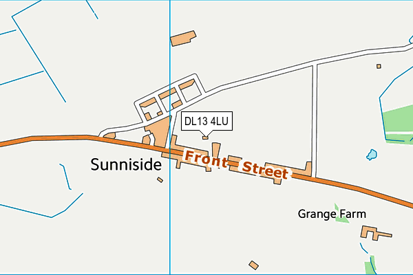 DL13 4LU map - OS VectorMap District (Ordnance Survey)