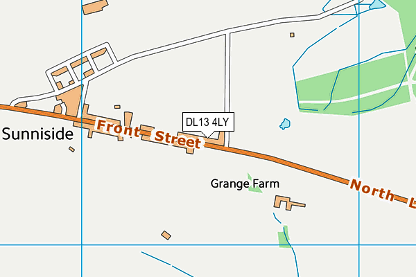 DL13 4LY map - OS VectorMap District (Ordnance Survey)