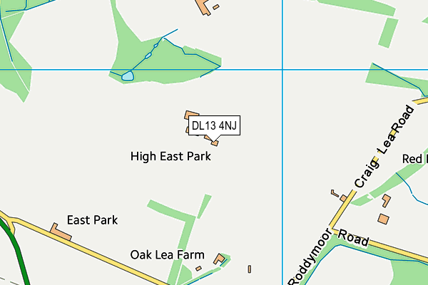 DL13 4NJ map - OS VectorMap District (Ordnance Survey)