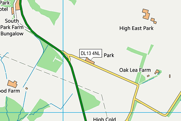 DL13 4NL map - OS VectorMap District (Ordnance Survey)