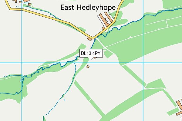 DL13 4PY map - OS VectorMap District (Ordnance Survey)