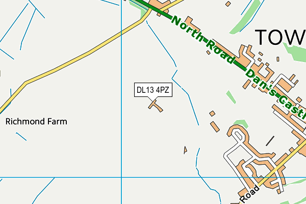 DL13 4PZ map - OS VectorMap District (Ordnance Survey)