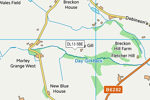 DL13 5BE map - OS VectorMap District (Ordnance Survey)