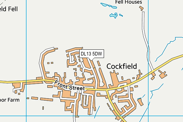 DL13 5DW map - OS VectorMap District (Ordnance Survey)