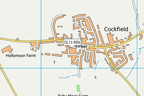 Cockfield Primary School map (DL13 5EN) - OS VectorMap District (Ordnance Survey)