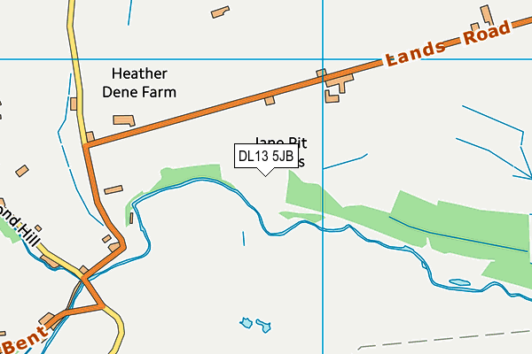 DL13 5JB map - OS VectorMap District (Ordnance Survey)