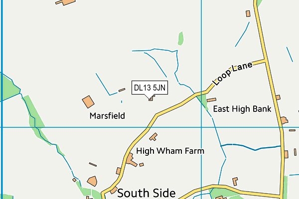 DL13 5JN map - OS VectorMap District (Ordnance Survey)