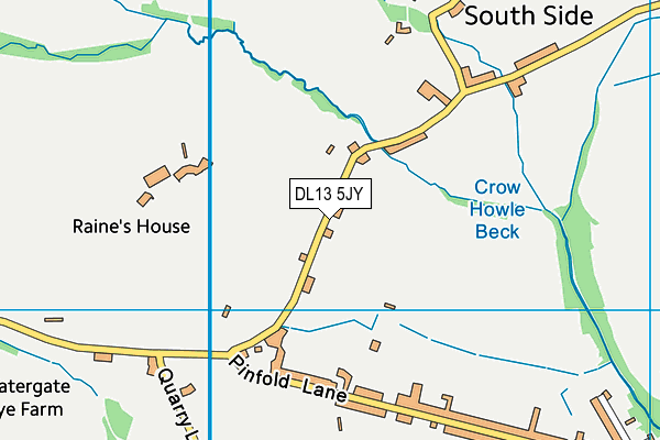 DL13 5JY map - OS VectorMap District (Ordnance Survey)