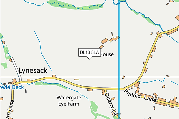 DL13 5LA map - OS VectorMap District (Ordnance Survey)