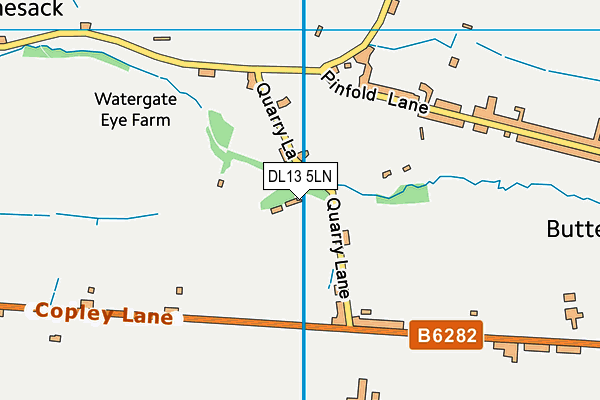 DL13 5LN map - OS VectorMap District (Ordnance Survey)
