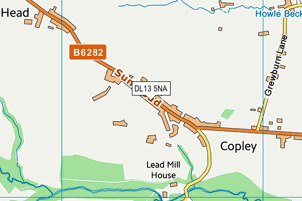 Copley Village Hall map (DL13 5NA) - OS VectorMap District (Ordnance Survey)