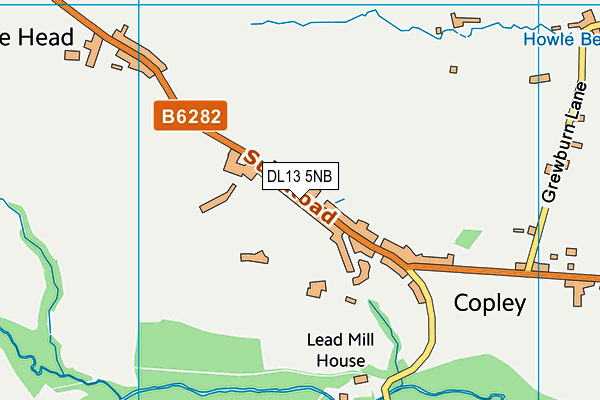 DL13 5NB map - OS VectorMap District (Ordnance Survey)