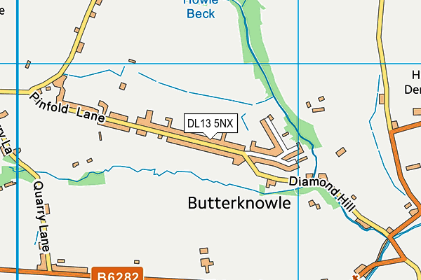 DL13 5NX map - OS VectorMap District (Ordnance Survey)